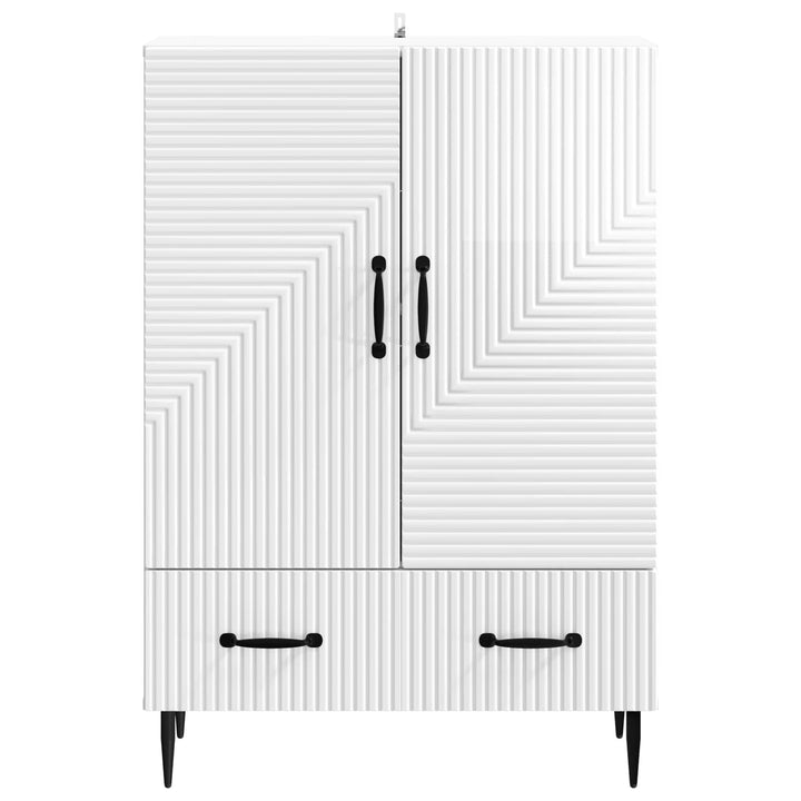 Sideboard Hvid højglans 66 x 34,5 x 95 cm Konstrueret træ