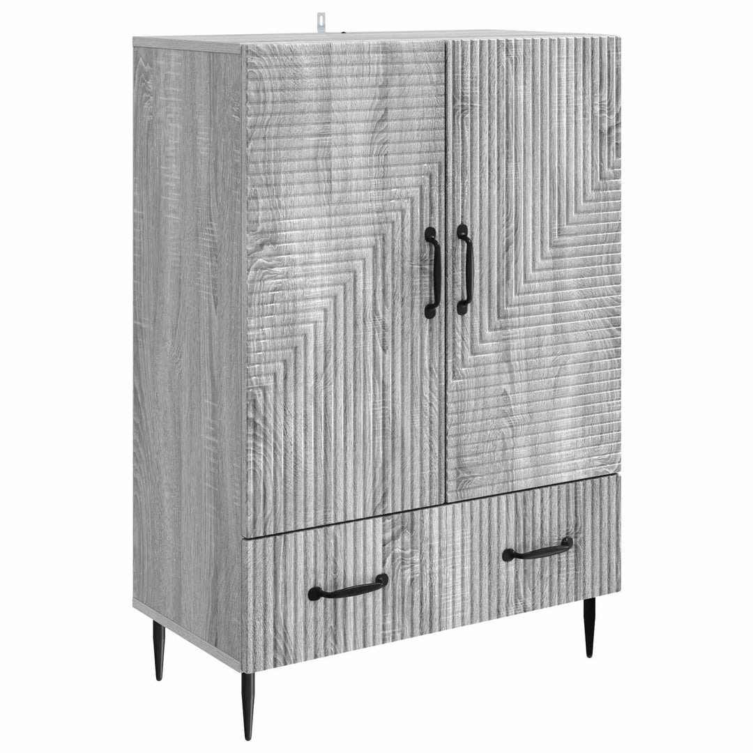 Sideboard Grå sonoma-eg 66 x 34,5 x 95 cm Konstrueret træ