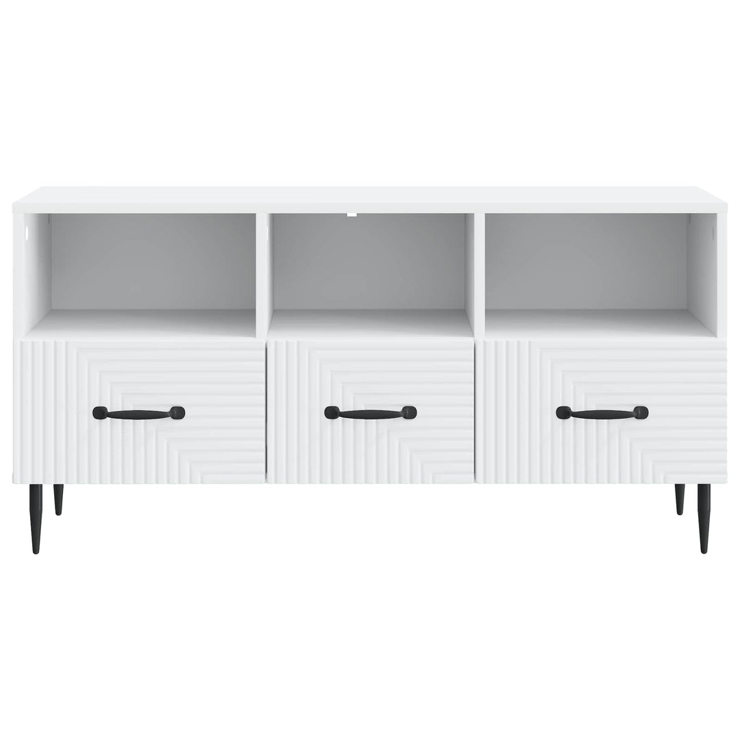 TV-skab med skuffe Hvid 102 x 34,5 x 50 cm Konstrueret træ