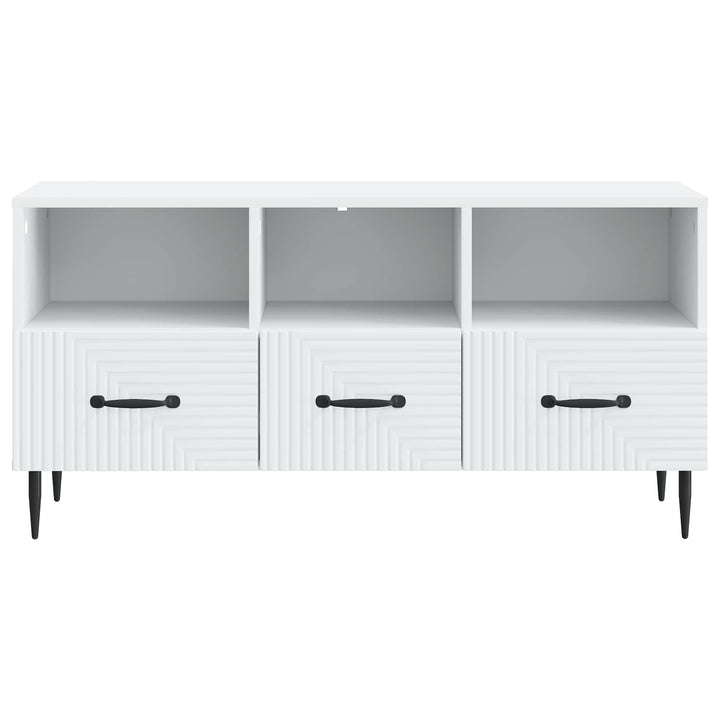 TV-skab med skuffe Hvid 102 x 34,5 x 50 cm Konstrueret træ