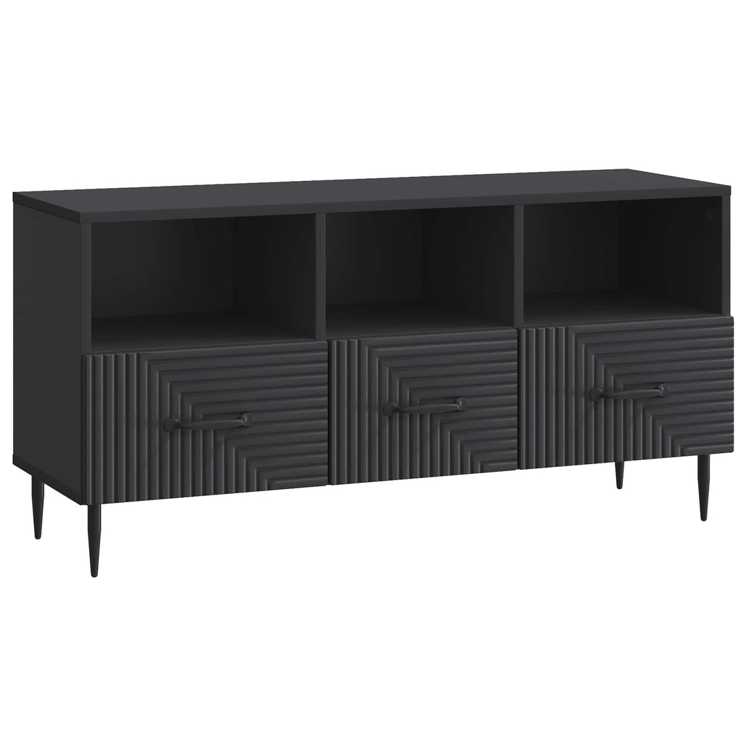 TV-skab med skuffe Sort 102 x 34,5 x 50 cm Konstrueret træ