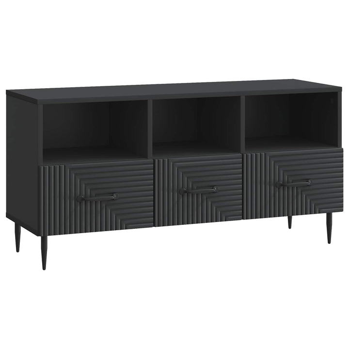 TV-skab med skuffe Sort 102 x 34,5 x 50 cm Konstrueret træ