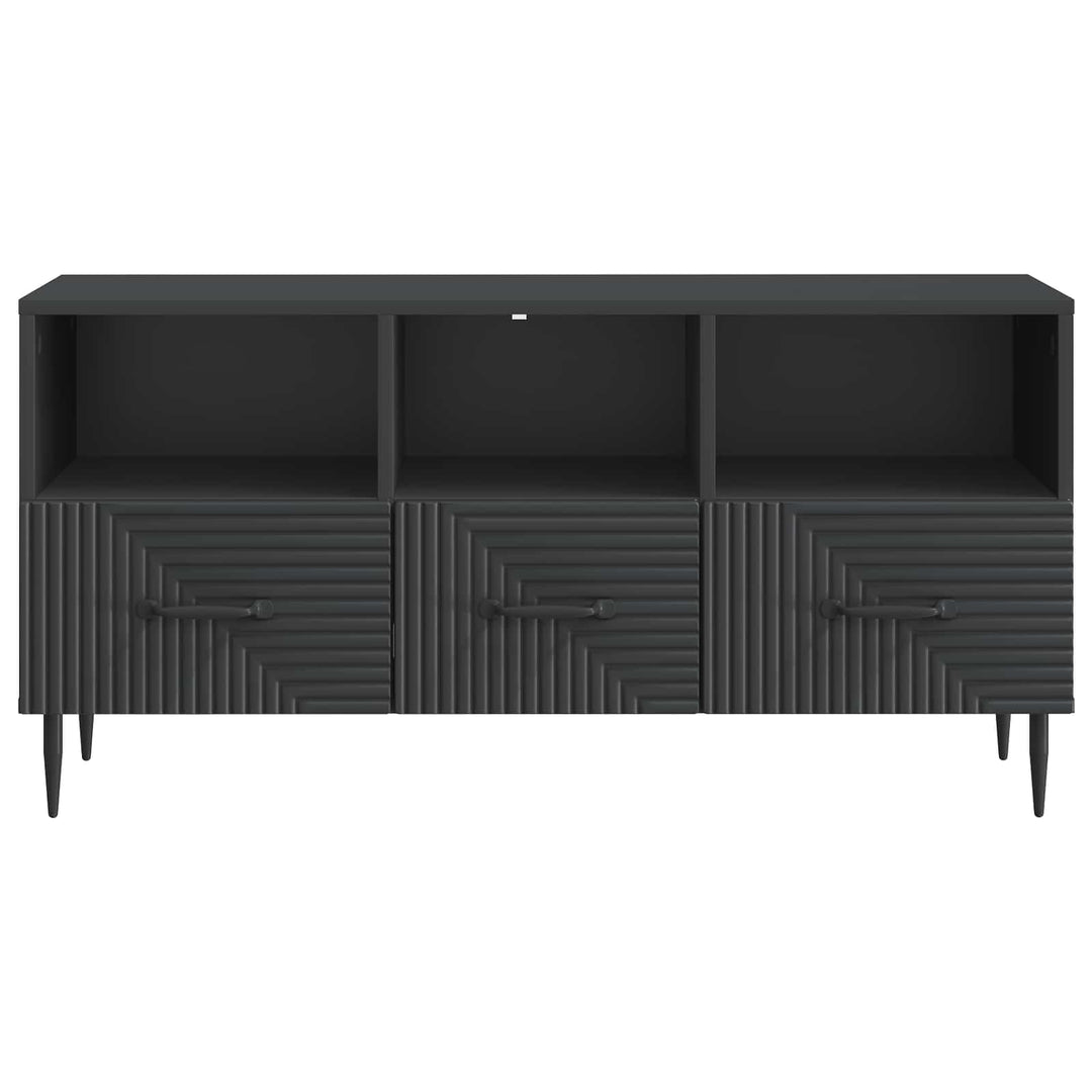 TV-skab med skuffe Sort 102 x 34,5 x 50 cm Konstrueret træ