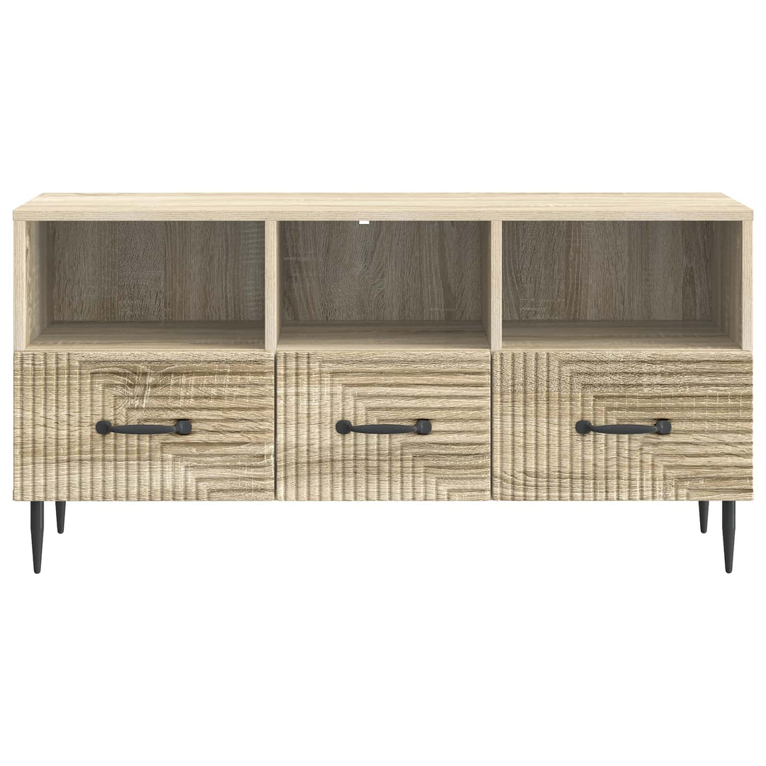 TV-skab med skuffe Sonoma-eg 102 x 34,5 x 50 cm Konstrueret træ