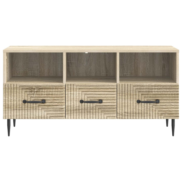 TV-skab med skuffe Sonoma-eg 102 x 34,5 x 50 cm Konstrueret træ