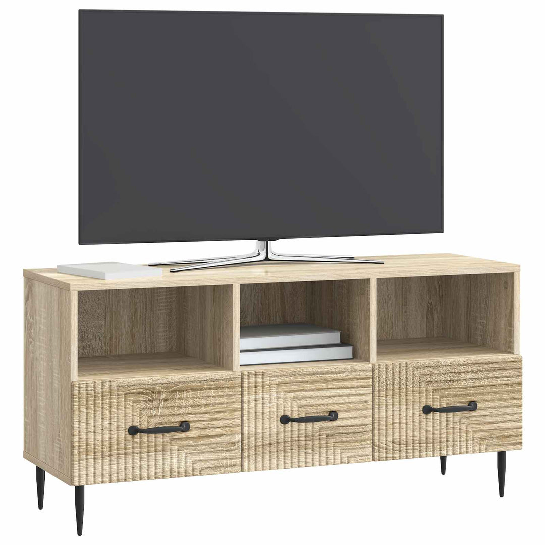 TV-skab med skuffe Sonoma-eg 102 x 34,5 x 50 cm Konstrueret træ