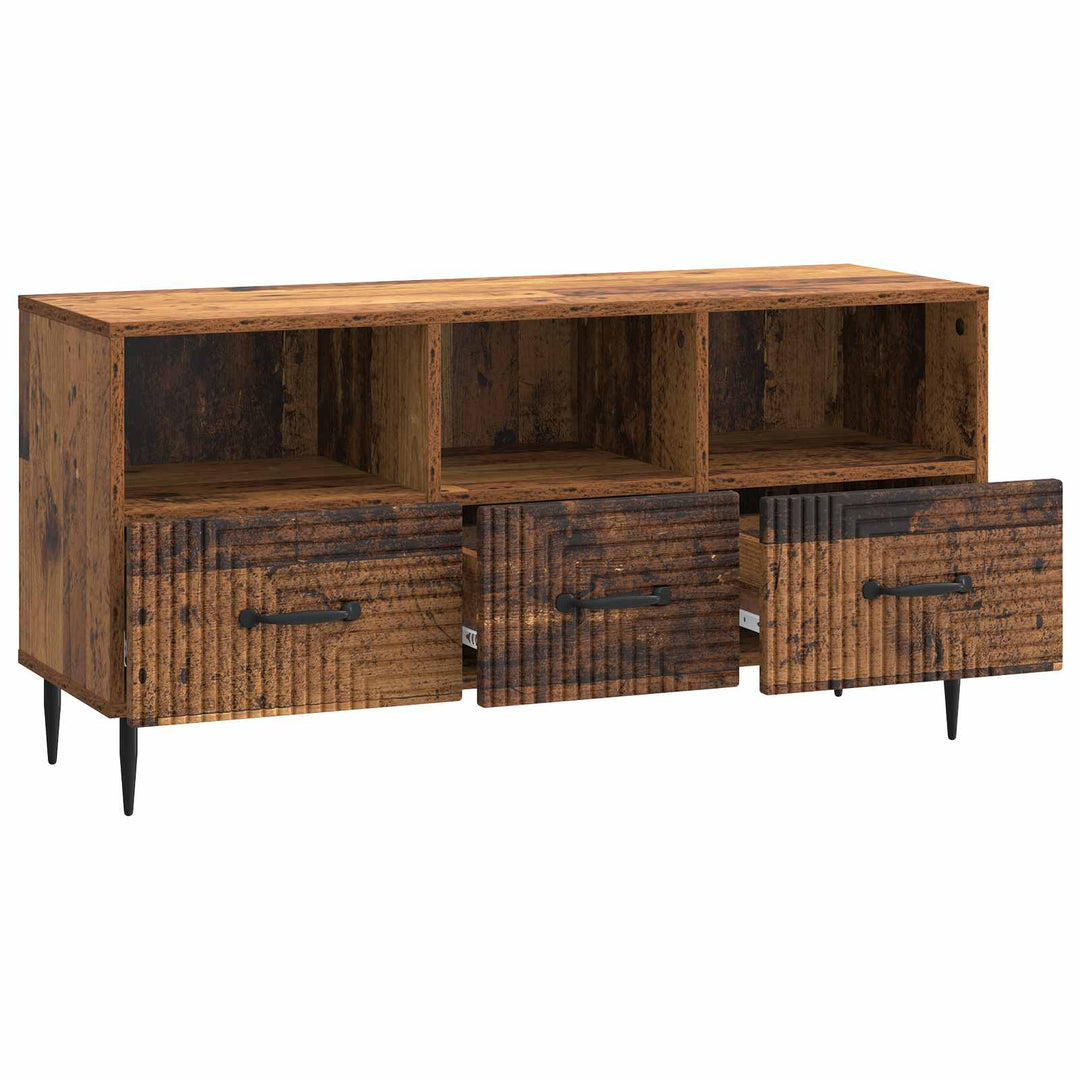TV-skab Gammelt træ 102 x 34,5 x 50 cm Konstrueret træ