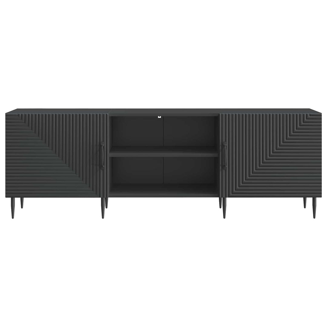 TV-skab Sort 150 x 31 x 50 cm Konstrueret træ