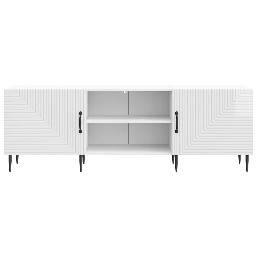 TV-skab Hvid højglans 150 x 31 x 50 cm Konstrueret træ