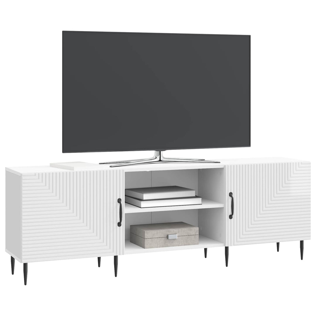 TV-skab Hvid højglans 150 x 31 x 50 cm Konstrueret træ