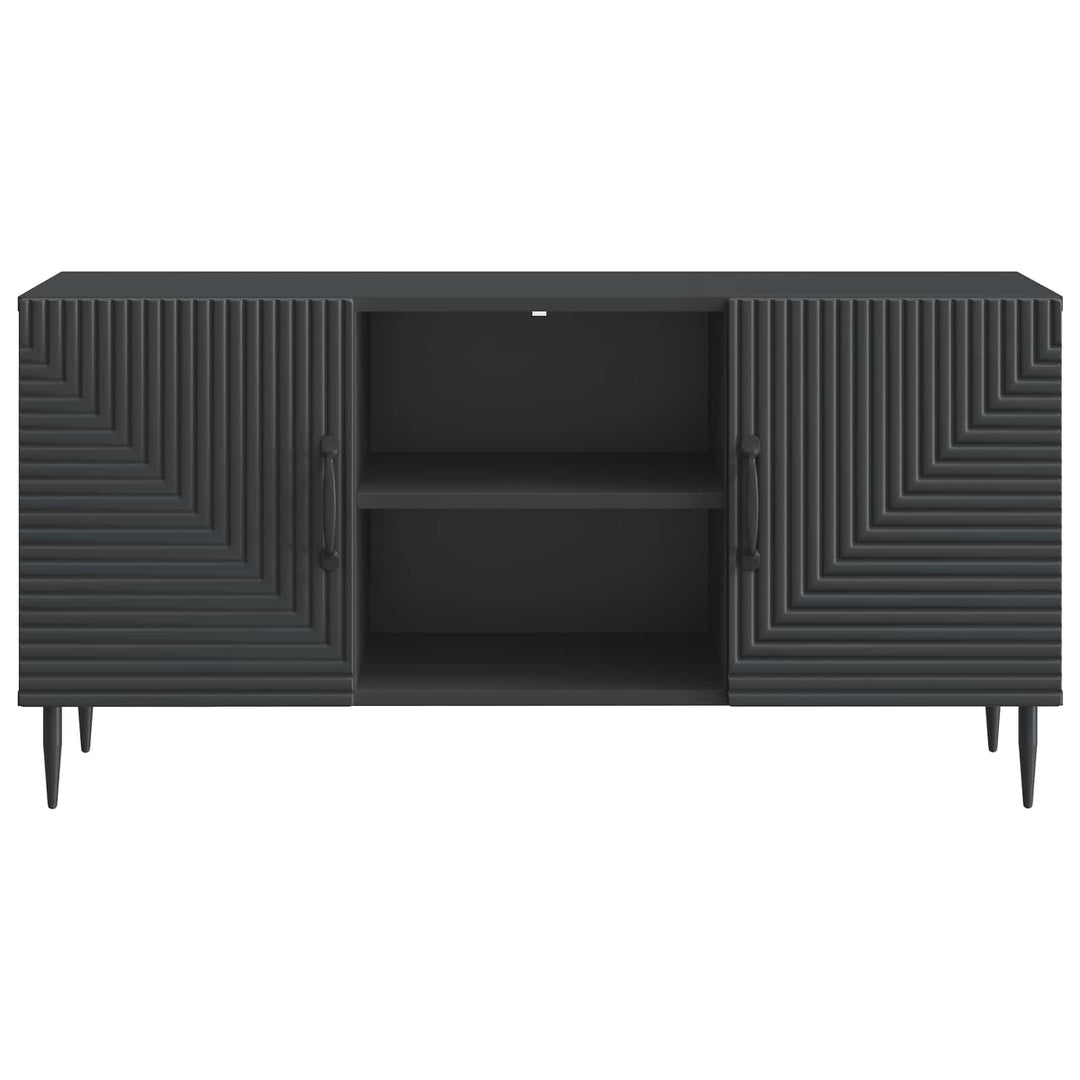 TV-skab Sort 102 x 34,5 x 50 cm Konstrueret træ