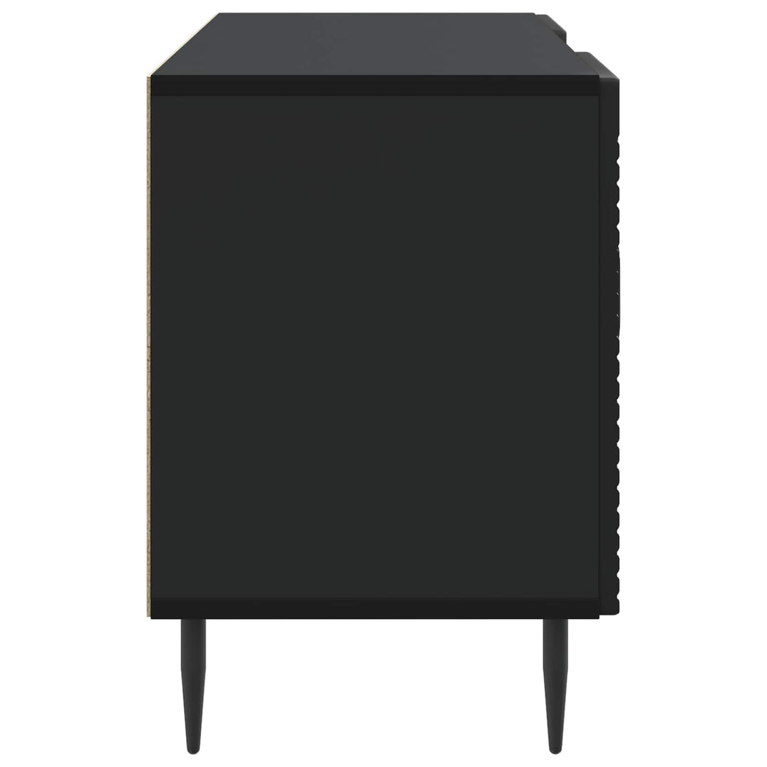 TV-skab Sort 102 x 34,5 x 50 cm Konstrueret træ