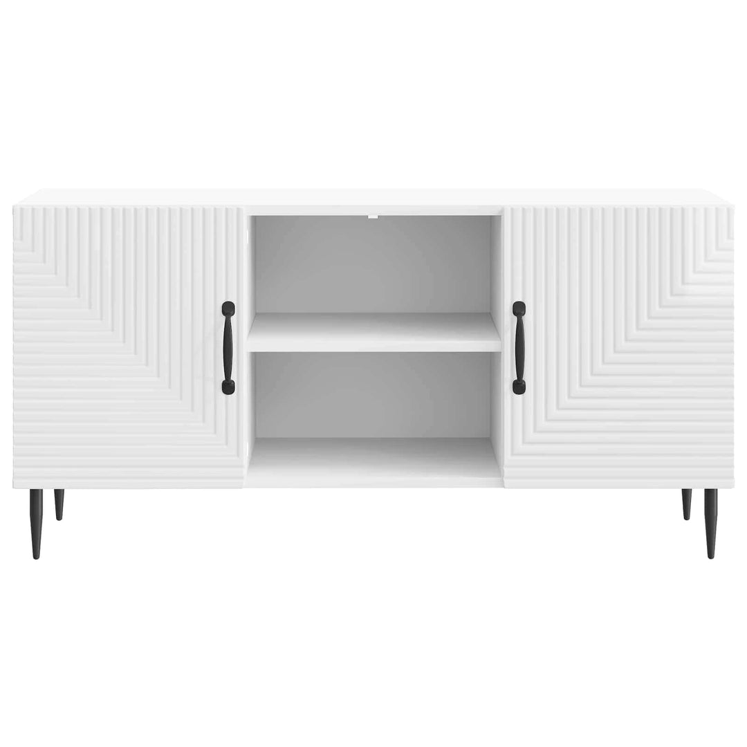 TV-skab Hvid højglans 102 x 34,5 x 50 cm Konstrueret træ