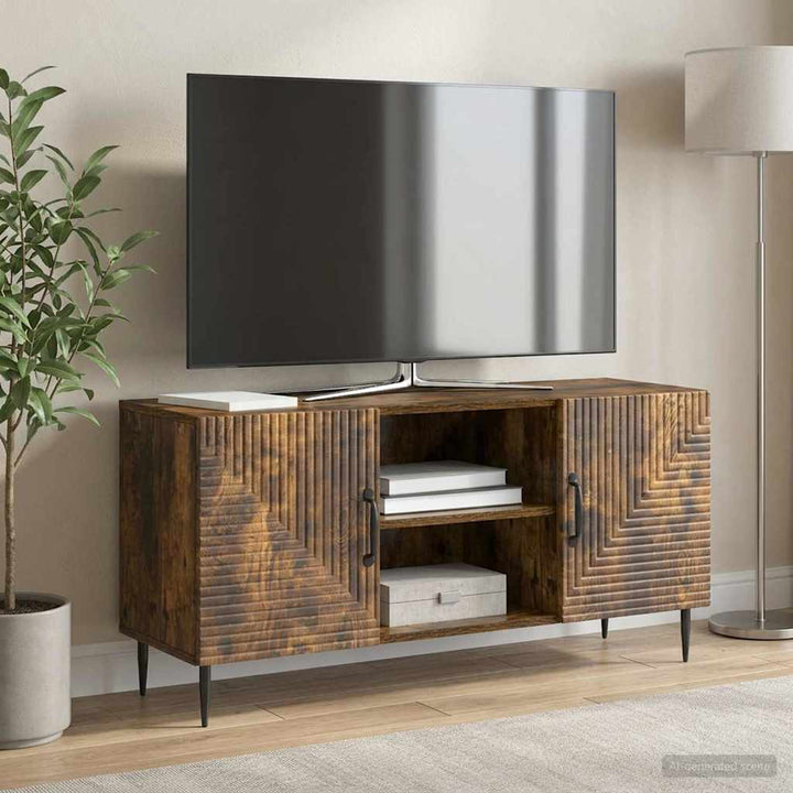TV-skab Røget eg 102 x 34,5 x 50 cm Konstrueret træ