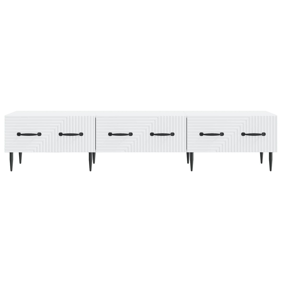 TV-skab med skuffe Hvid 147 x 34,5 x 30 cm Konstrueret træ