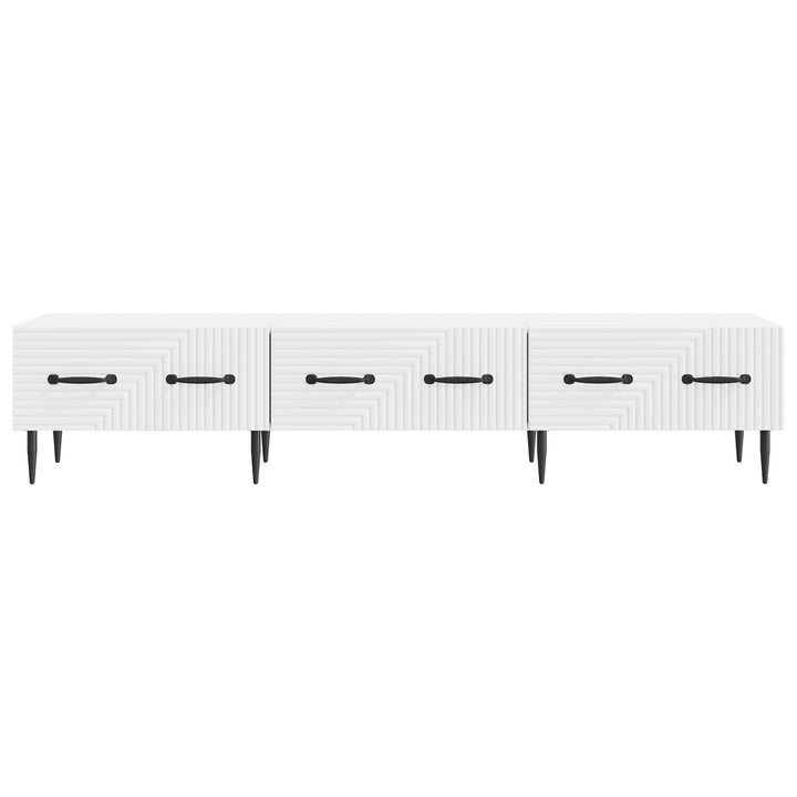 TV-skab med skuffe Hvid 147 x 34,5 x 30 cm Konstrueret træ