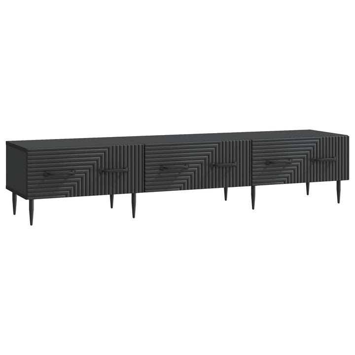 TV-skab med skuffe Sort 147 x 34,5 x 30 cm Konstrueret træ