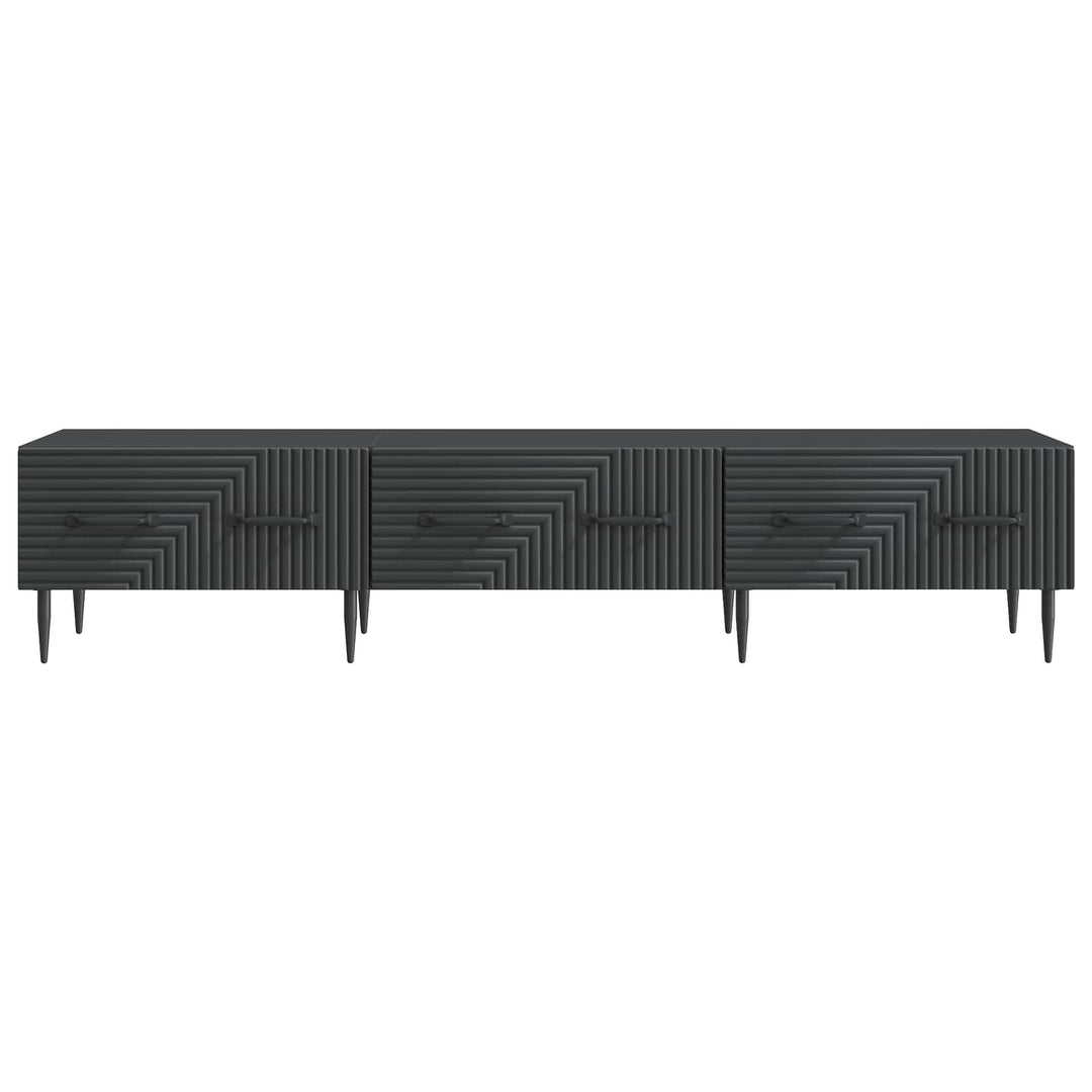 TV-skab med skuffe Sort 147 x 34,5 x 30 cm Konstrueret træ