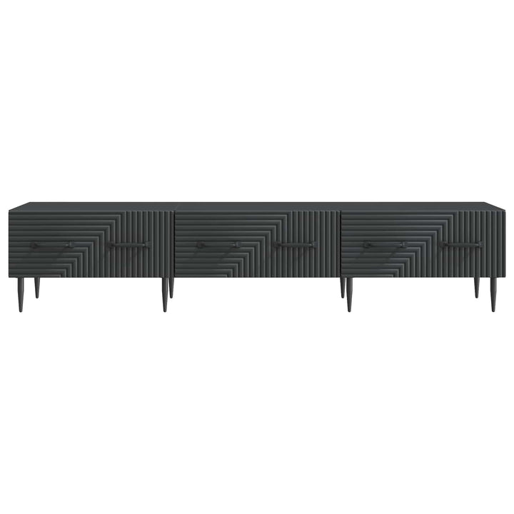 TV-skab med skuffe Sort 147 x 34,5 x 30 cm Konstrueret træ