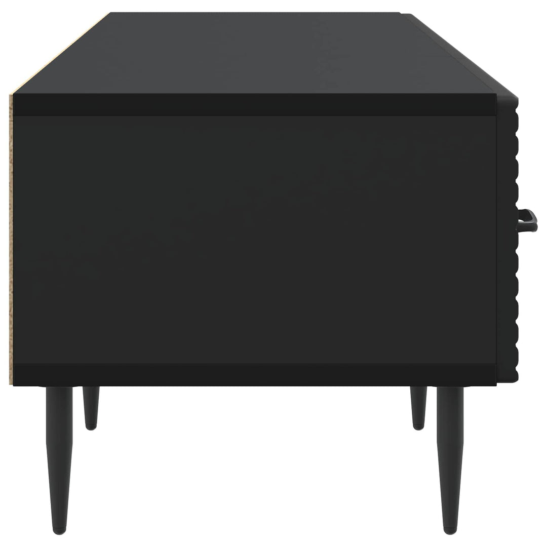 TV-skab med skuffe Sort 147 x 34,5 x 30 cm Konstrueret træ