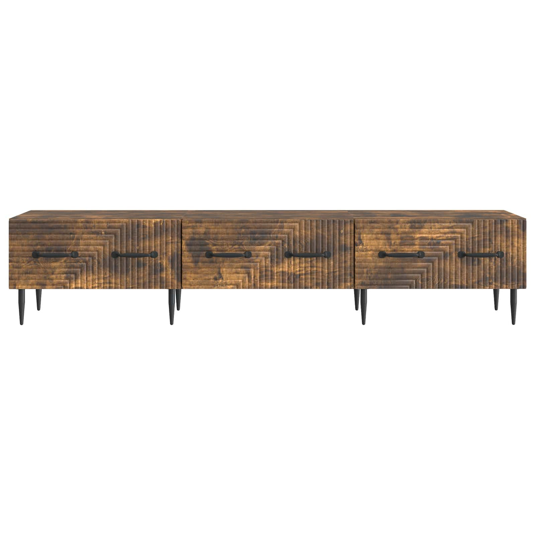 TV-skab med skuffe Røget eg 147 x 34,5 x 30 cm Konstrueret træ