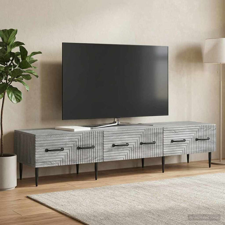 TV-skab Grå sonoma-eg 147 x 34,5 x 30 cm Konstrueret træ