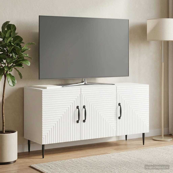 TV-skab Hvid 99 x 34,5 x 50 cm Konstrueret træ