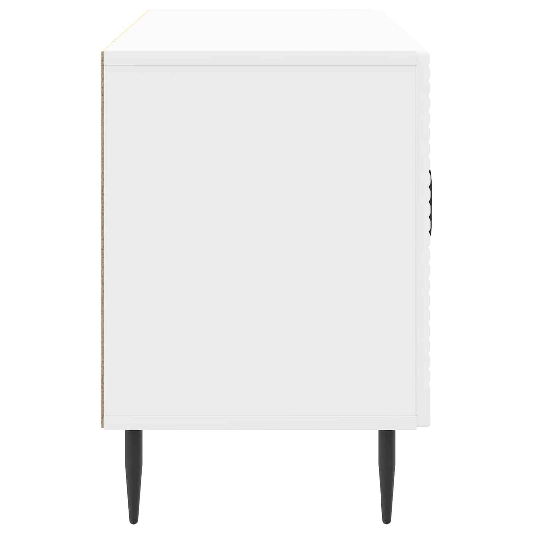 TV-skab Hvid højglans 99 x 34,5 x 50 cm Konstrueret træ