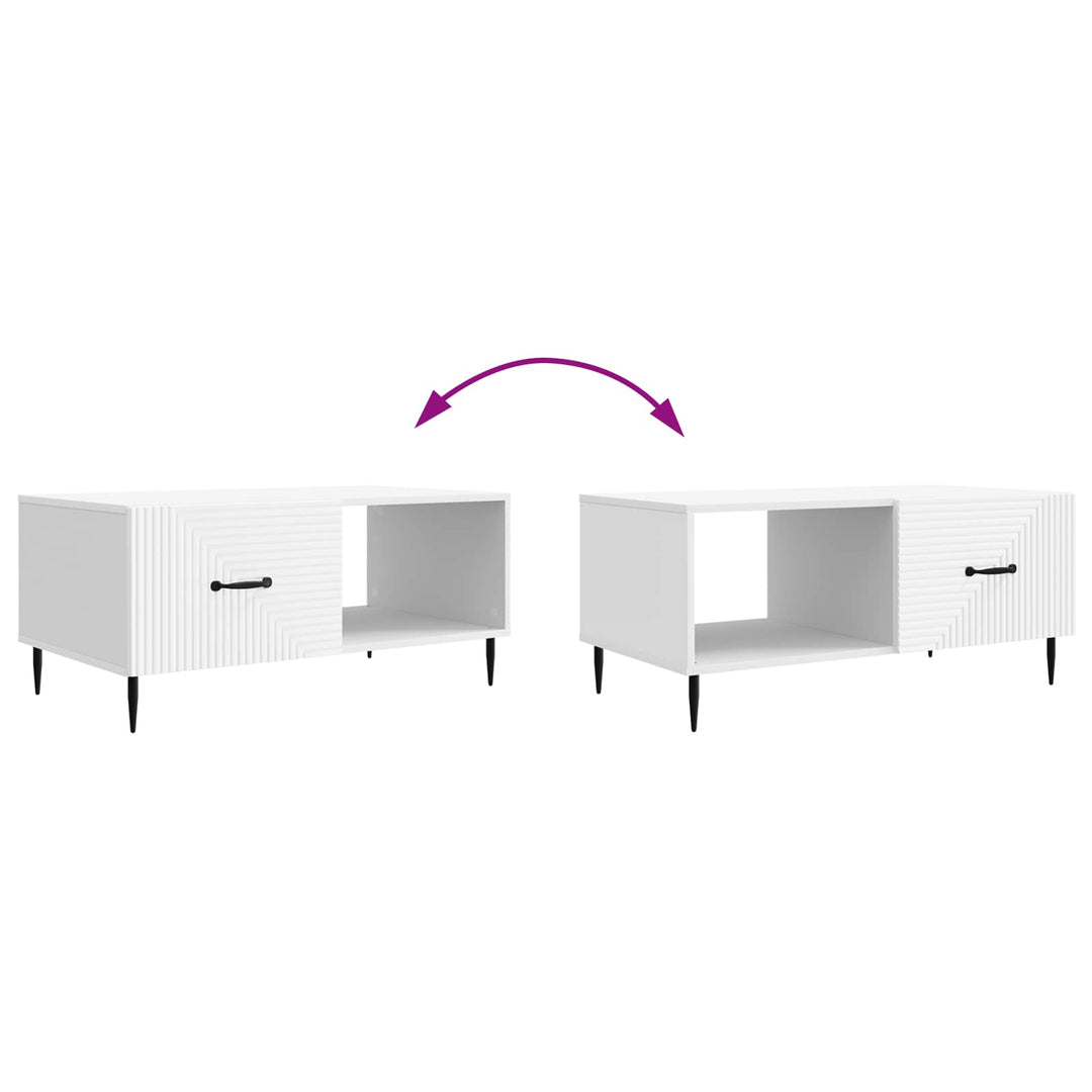 Sofabord Hvid 90 x 50 x 40 cm Konstrueret træ
