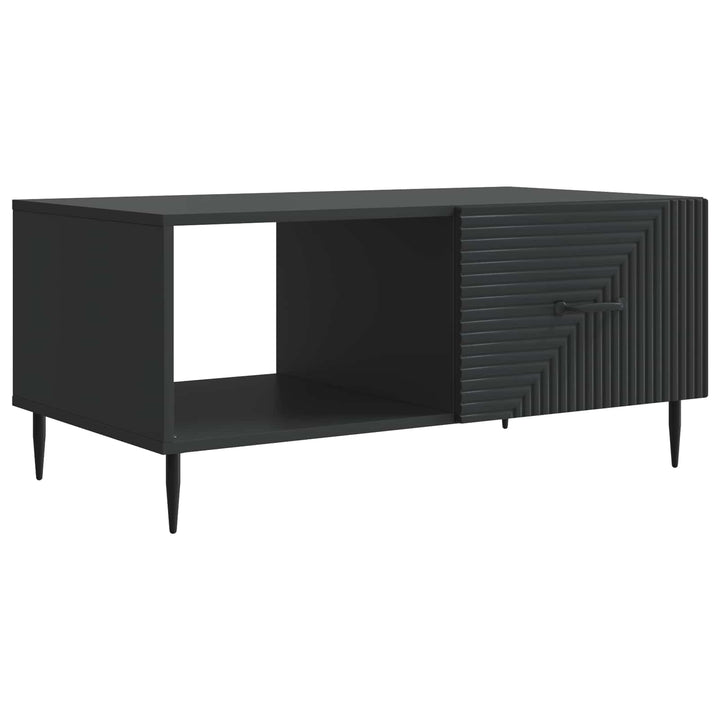 Sofabord Sort 90 x 50 x 40 cm Konstrueret træ