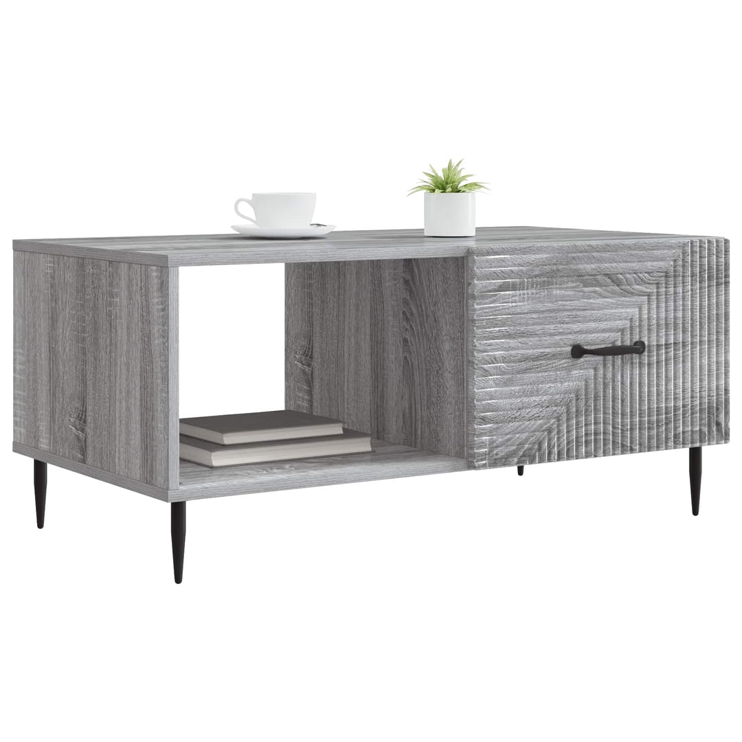 Sofabord Grå sonoma-eg 90 x 50 x 40 cm Konstrueret træ