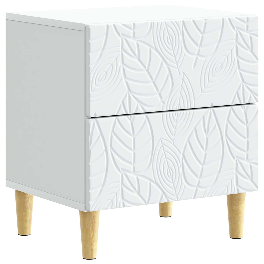Sengebord 2 pcs Hvid 43 x 34,5 x 48 cm Konstrueret træ