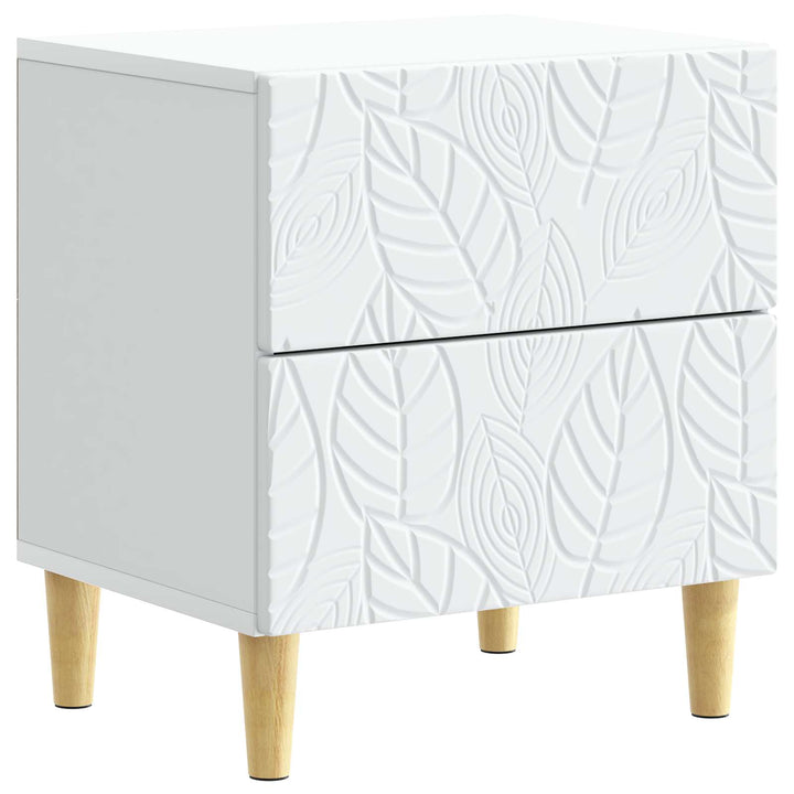 Sengebord 2 pcs Hvid 43 x 34,5 x 48 cm Konstrueret træ