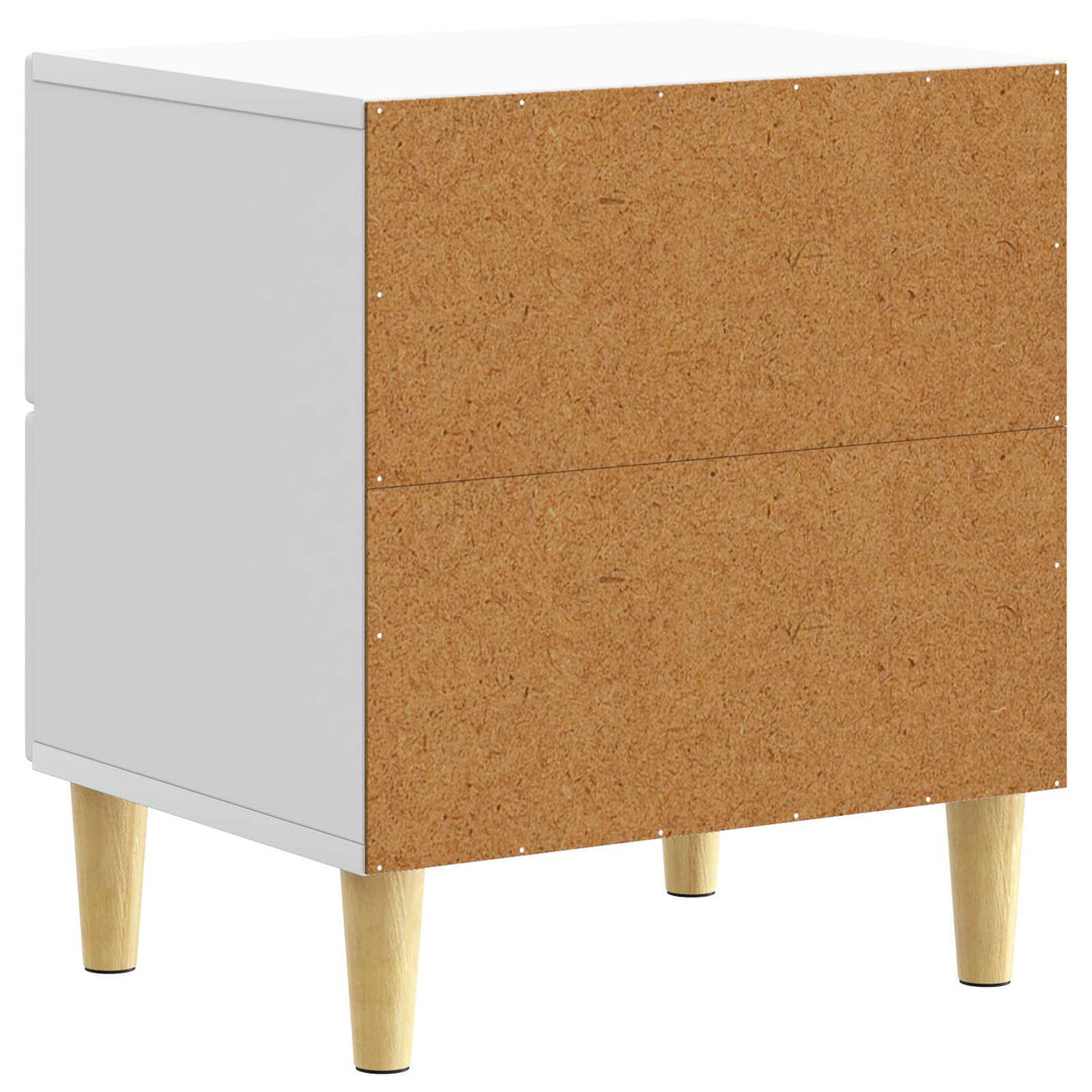Sengebord 2 pcs Hvid 43 x 34,5 x 48 cm Konstrueret træ