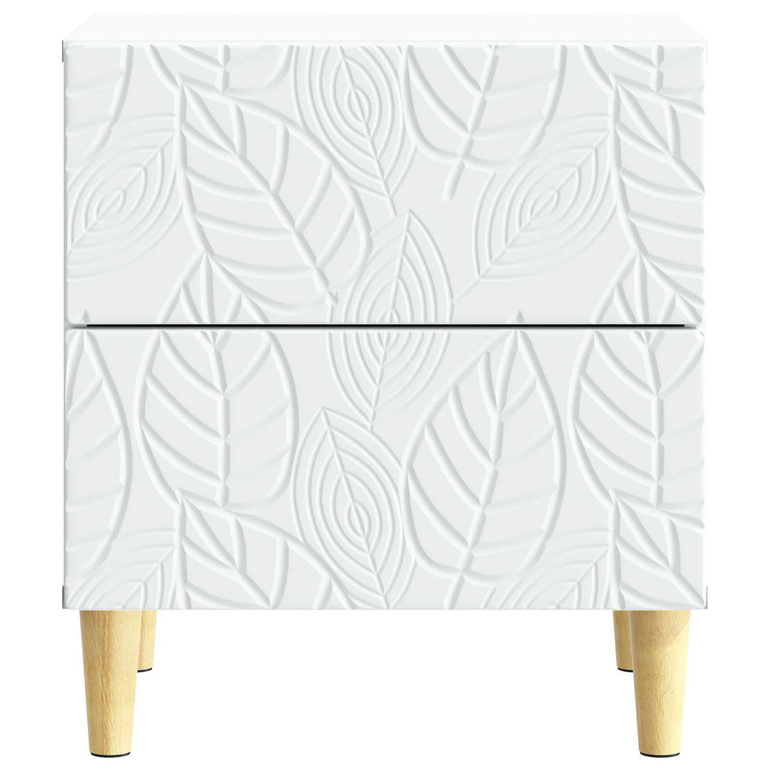 Sengebord 2 pcs Hvid 43 x 34,5 x 48 cm Konstrueret træ