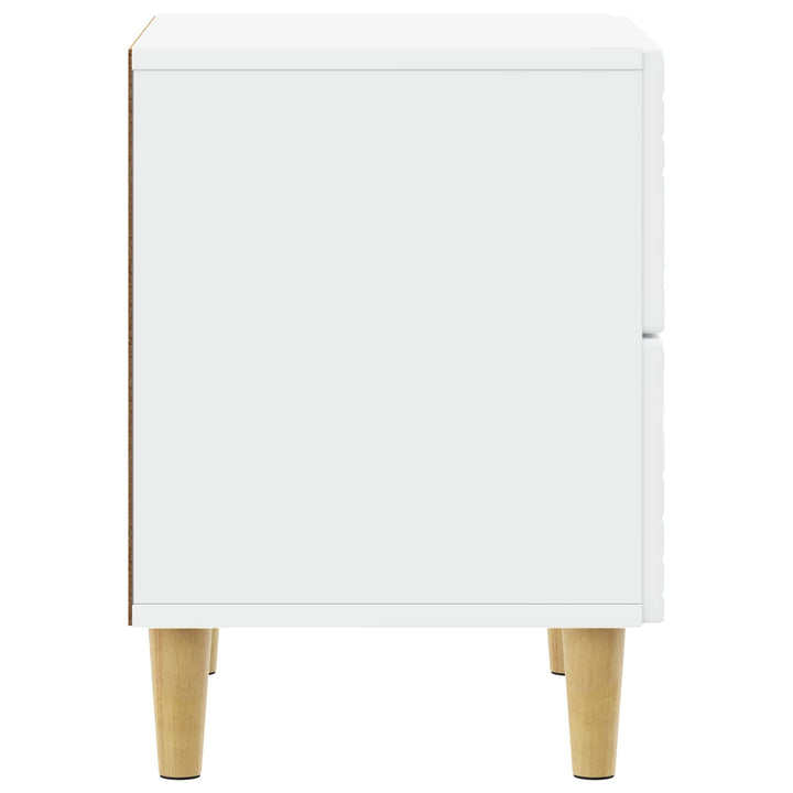 Sengebord 2 pcs Hvid 43 x 34,5 x 48 cm Konstrueret træ