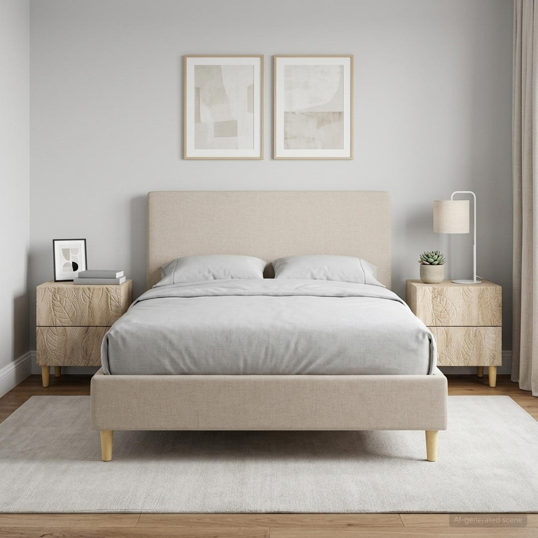 Sengebord 2 pcs Sonoma-eg 43 x 34,5 x 48 cm Konstrueret træ
