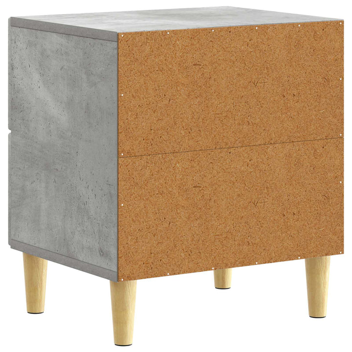 Sengebord Betongrå 43 x 34,5 x 48 cm Konstrueret træ