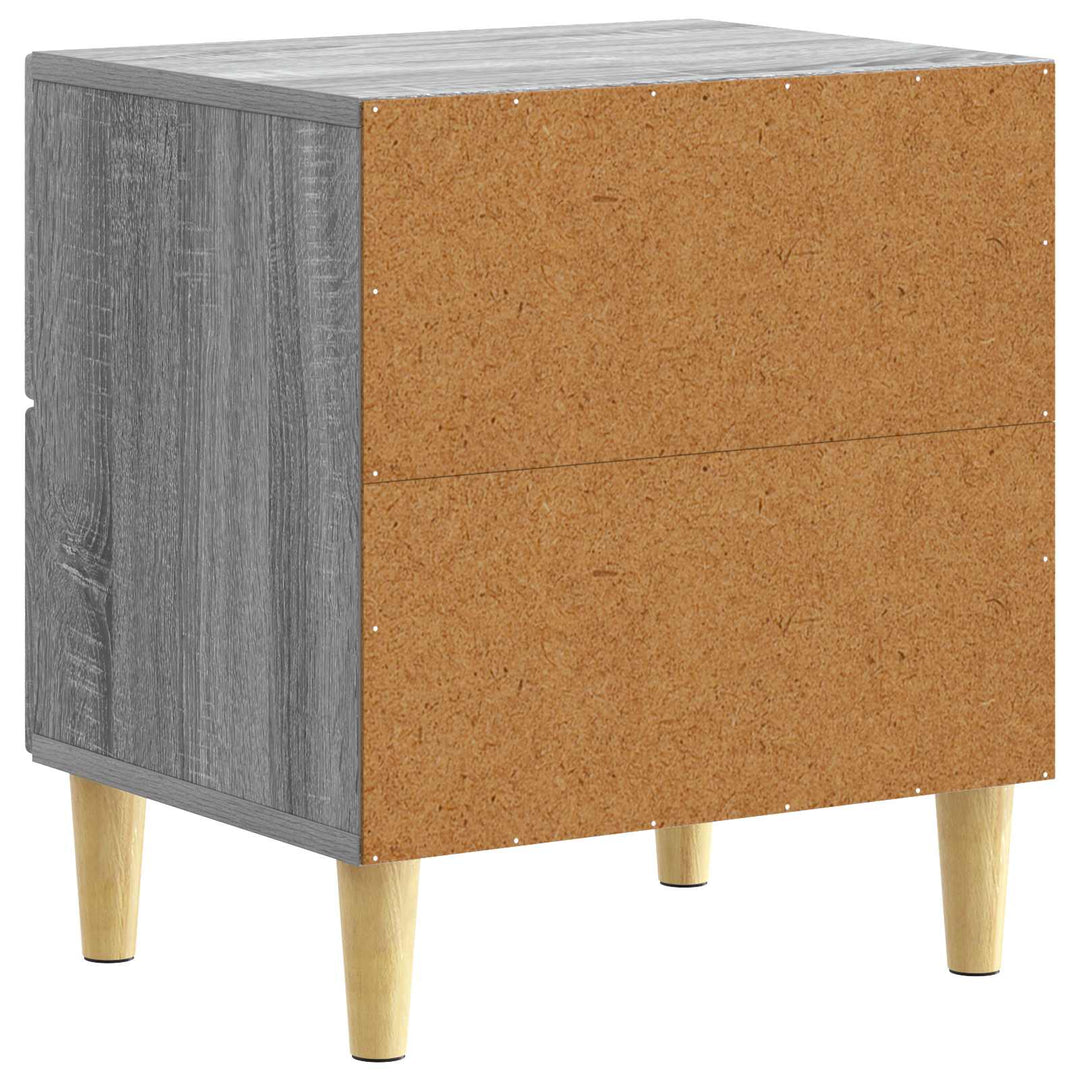 Sengebord 2 pcs Grå Sonoma 43 x 34,5 x 48 cm Konstrueret træ