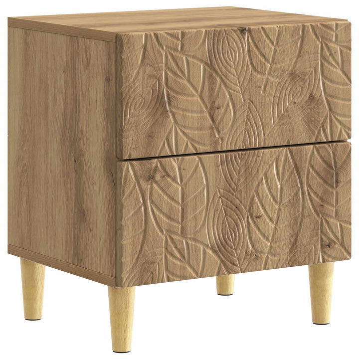 Sengebord 2 stk. Artisan-eg 43 x 34,5 x 48 cm Konstrueret træ
