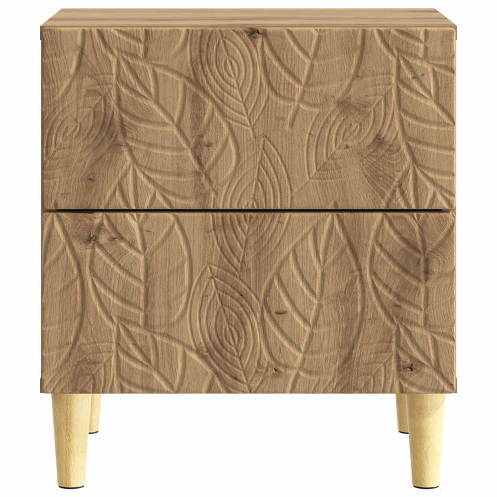 Sengebord 2 stk. Artisan-eg 43 x 34,5 x 48 cm Konstrueret træ