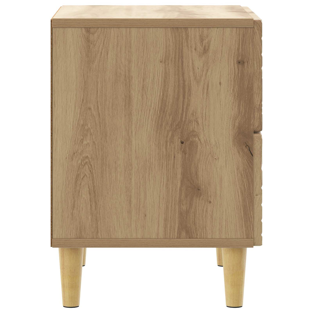 Sengebord 2 pcs Artisan-eg 43 x 34,5 x 48 cm Konstrueret træ