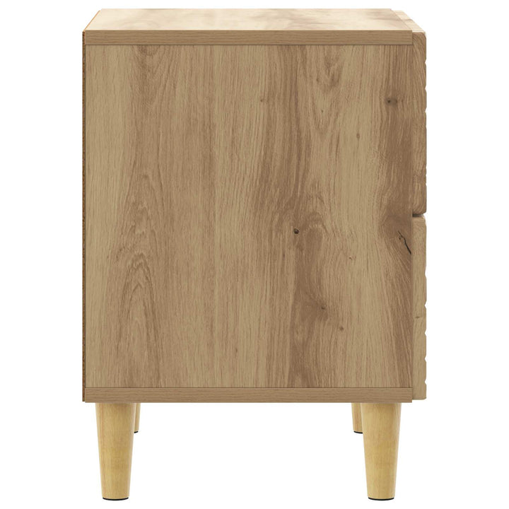 Sengebord 2 pcs Artisan-eg 43 x 34,5 x 48 cm Konstrueret træ