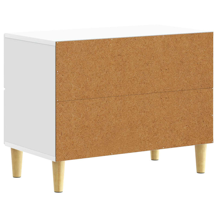 Sengebord Hvid 62 x 34,5 x 48 cm Konstrueret træ