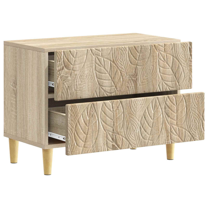 Sengebord Sonoma-eg 62 x 34,5 x 48 cm Konstrueret træ
