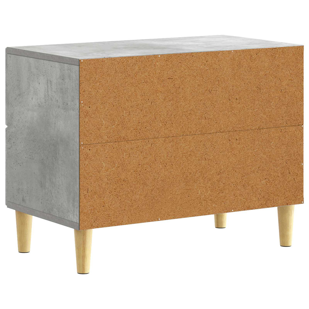 Sengebord Betongrå 62 x 34,5 x 48 cm Konstrueret træ