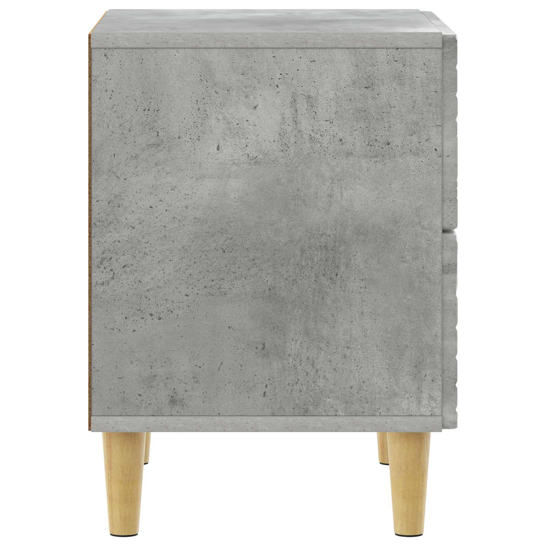 Sengebord Betongrå 62 x 34,5 x 48 cm Konstrueret træ