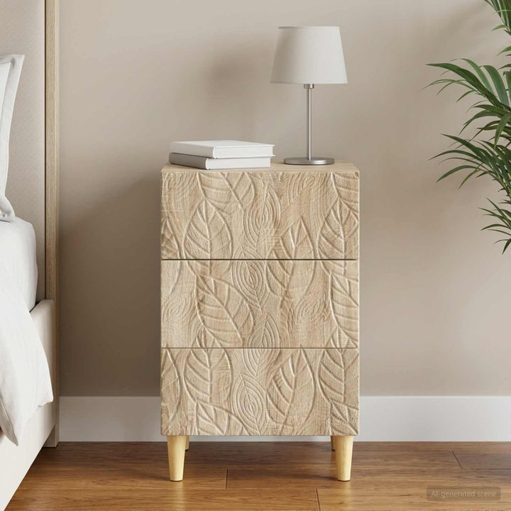 Sengebord Sonoma-eg 43 x 39,5 x 66,5 cm Konstrueret træ