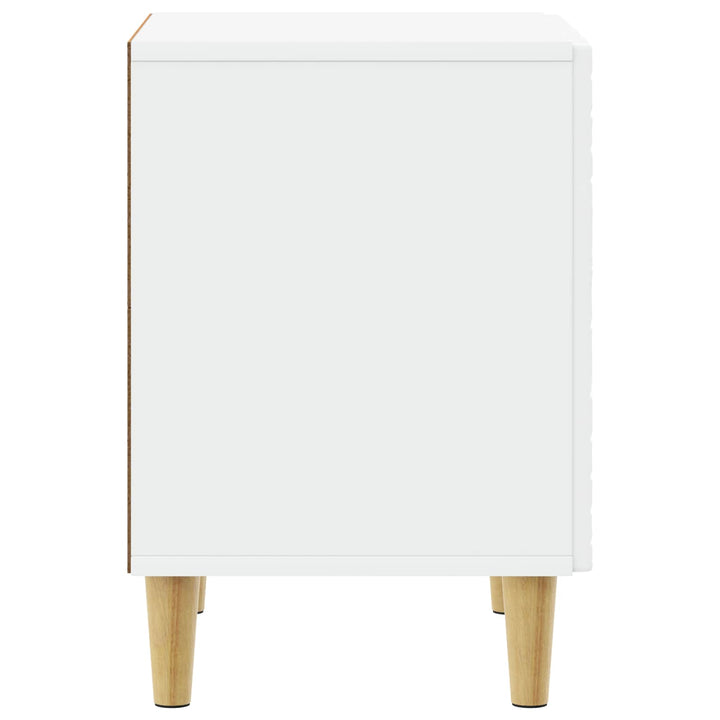 Sengebord Hvid 43 x 34,5 x 50 cm Konstrueret træ