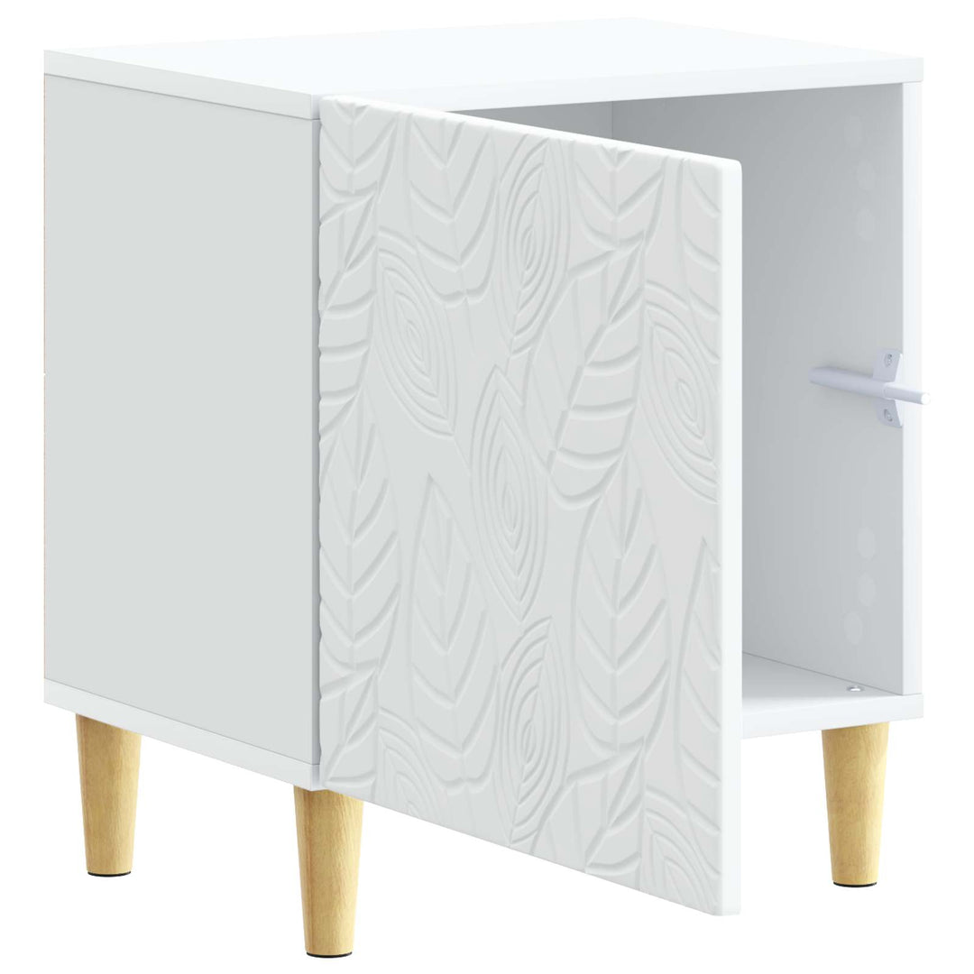 Sengebord 2 pcs Hvid 43 x 34,5 x 50 cm Konstrueret træ